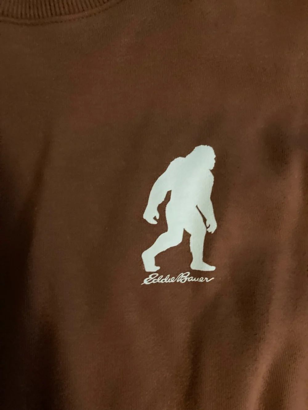 Eddie Bauer Brown Crewneck Sweatshirt with White Logo - Picture 3 of 4